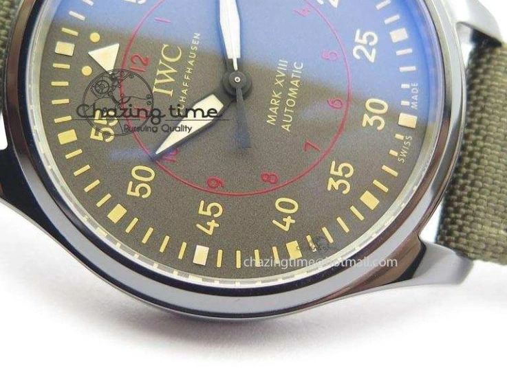 MIROTIME 0304 SunProtective MARK XVII IW324702 Real Ceramic MK Best Edition Green Dial On Green Nylon Strap A 7288